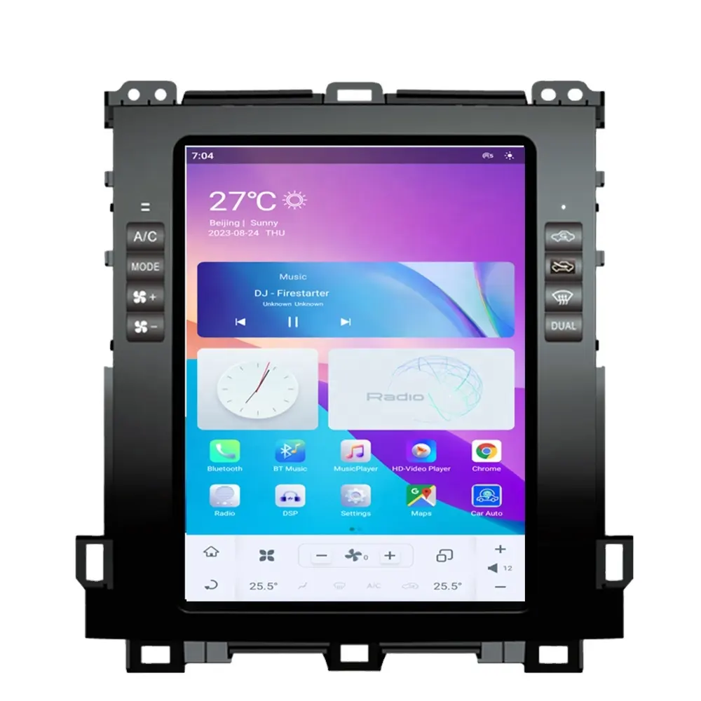 RoadNavi Tesla stile Android 11 autoradio per Toyota prado 2002-2009 lettore multimediale auto Wireless Carplay 4G