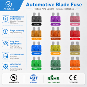 Fusible à lame ATC ATO à soufflage rapide 32V, contact en alliage <span class=keywords><strong>de</strong></span> zinc, accessoire <span class=keywords><strong>de</strong></span> sécurité pour circuit, voiture, marine, camping-car, moto, boîte à fusibles Mitsubishi Canter - Product Image 1
