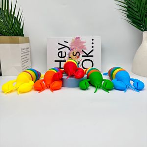 2026 Trending Colorful Glowing Caterpillar Decompression <b>Toys</b> Cute Lobster Stress Relief <b>Educational</b> Fidget <b>Toys</b> Wholesale - Product Image 3