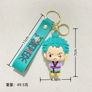 新作漫画ルフィゾロチョッパーシリコンバッグペンダントワンピースアニメキーホルダー子供と大人のためのゴムギフト - Product Image 6