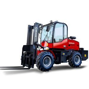 מלגזת דיזל שטח 3 טון 4 טון 5 טון שטח קשה 4x4 4x2 4wd עם תא נהג סגור מנוע יפני מחיר - Product Image 1