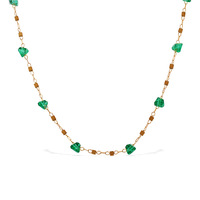Collier en pierre naturelle, acier inoxydable doré, perles multicolores, bijoux bohèmes, collier tendance, bijoux fantaisie