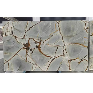 Encimera de piedra Natural única de lujo, losa de cuarcita de <span class=keywords><strong>Roma</strong></span> profunda azul para Interior Villa, cocina diseñada - Product Image 1