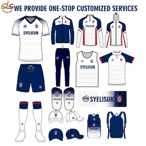 Maillot de football personnalisé avec logo brodé, impression du sponsor sur la poitrine et le dos, tissu respirant pour les équipes <span class=keywords><strong>semi</strong></span>-professionnelles - Product Image 3