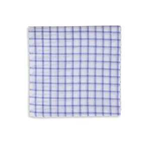 Lenço C2111 para homens, lenço quadrado de algodão respirável com padrão xadrez, lavável à máquina, lenço de algodão infantil
