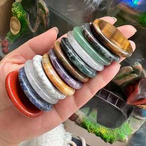 <span class=keywords><strong>Piedra</strong></span> de preocupación de pulgar para la ansiedad, piedras de Chakra, cristales de Charkas, cristal rosa, amatista, Ojo de Tigre, <span class=keywords><strong>piedra</strong></span> de ansiedad para aliviar el estrés Med - Product Image 3
