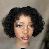 Perruque 100% Cheveux Humains Bob, Meilleure Vente, Perruque Bouclée 13*4 avec Dentelle Frontale, Styles Naturels Brésiliens, Perruque Sans Colle