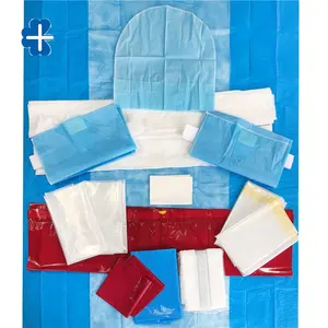 Kit chirurgical jetable, 1 pièce, médical, consommables en tissu stérile, pour hôpital, trousse chirurgicale