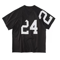 T-shirt de sport ample à col en V pour homme, en jersey respirant à manches courtes, personnalisable avec logo, vente en gros