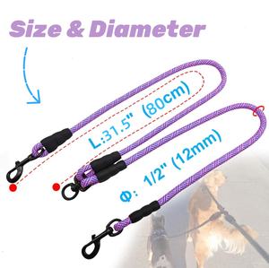 Correas reflectantes ajustables de doble punta, acoplador sin enredos, correa de perro de Boutique doble antienredos para perros pequeños, medianos y grandes - Product Image 5