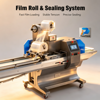 Machine d'emballage horizontale rotative automatique haute vitesse pour mini-flow pack, en acier inoxydable 304, à économie d'énergie, avec 2 ans de garantie