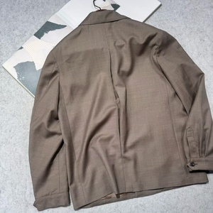Chaqueta Ligera de Lana con Cuello Alto para <span class=keywords><strong>Hombre</strong></span> Z E G a N - Estilo Casual de Negocios Color Taupe Venta al Por Mayor Personalizada - Product Image 5