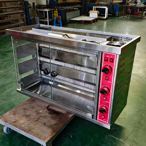Four à rôtisserie au gaz commercial HELAXEN, grill en acier inoxydable, broche rotative, plage de température de 0 à 400 degrés pour les restaurants et les hôtels - Product Image 3