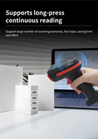 Lecteur de codes-barres sans fil 2D, scanner de codes-barres portable avec clé USB