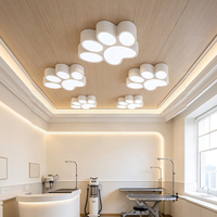 Lampe suspendue LED en fer et acrylique à motif de patte, 36W/64W, indice de protection IP44, design moderne pour l'éclairage de la chambre