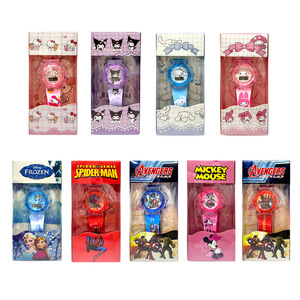 นาฬิกาอิเล็กทรอนิกส์ลายการ์ตูน สายพลาสติกสีสันสดใส นาฬิกาของขวัญสำหรับการค้าต่างประเทศ - Product Image 2