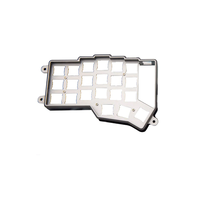 Clavier d'angle en acier inoxydable et aluminium usiné CNC pour composants de clavier mécanique en alliage 6061 avec finition anodisée personnalisée