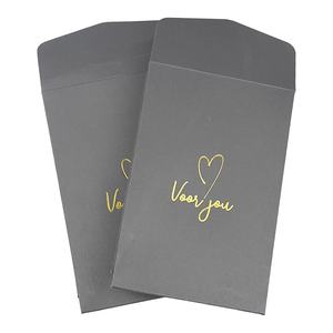 Enveloppe en papier de luxe de haute qualité pour invitation de mariage sur mesure avec logo en feuille d'or ou d'argent - Product Image 2