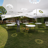 Tente d'extérieur monocouche toutes saisons, imperméable, camouflage PVC, ignifuge, avec cadre en aluminium extensible, prix de gros