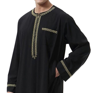 Vente en gros à prix avantageux, thobe traditionnelle musulmane islamique décontractée pour hommes, de haute qualité, en polyester léger - Product Image 5