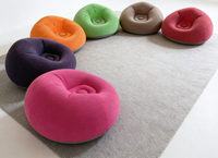 Canapé gonflable pliable moderne et chaise de camping d'extérieur - Pouf portable (sans pompe)