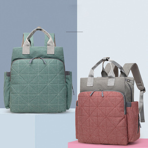 Sac à langer personnalisé de grande capacité, compartiment à lait indépendant, rangement multicouche, sac à dos isotherme - Product Image 2