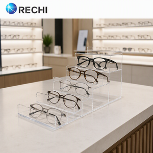 Support de présentation pour lunettes et lunettes de soleil en acrylique transparent brillant Rechi CAcrylic pour le rangement sur le bureau, utilisation en magasin d'optique - Marque moya - Product Image 2