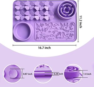 カスタムロゴ入りスローフィーダー犬用ボウル 570g 重量級シリコン製 吸盤付き 滑り止め 大型犬用 卸売 - Product Image 4