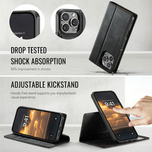 Funda de Cuero con Soporte Magnético para Tarjetas de Visita para iPhone 14 Plus 15 16 <span class=keywords><strong>Pro</strong></span> Max <span class=keywords><strong>12</strong></span>, Funda con Tapa Compatible con iPhone 14 <span class=keywords><strong>P</strong></span> - Product Image 4