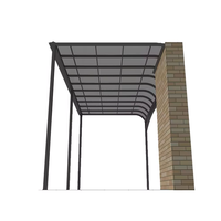 Auvent moderne en aluminium avec voile en PE rétractable et imperméable pour balcon et usage extérieur, tailles personnalisées