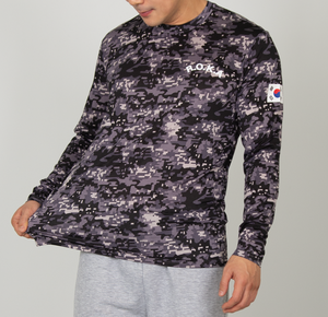 Camiseta de manga larga con camuflaje Digital ROKA de Corea, camiseta deportiva informal de estilo táctico para hombre - Product Image 6