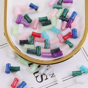 Acrylic Resin <b>Beads</b> Bamboo Shape Color Random For Bracelet Making Spring 2024 Yiwu Origin - Product Image 1