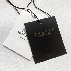 Etiquetas colgantes de papel en relieve personalizadas de gama alta ZP con etiquetas impresas con logotipo ecológico para embalaje de ropa de moda y etiquetas de Juguetes - Product Image 3