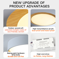 Plafonnier LED moderne de haute qualité avec télécommande, en fer, AC 4000K, IRC 80, sans scintillement, couleur réglable, vente chaude Zhongshan