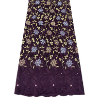Dentelle suisse verte NI.AI, nouvelle collection, dentelle en coton de haute qualité avec broderie florale en voile et pierres, pour mariage et fête