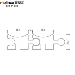 Wpc girevole parete griglia nuovo Design flessibile parete curva interior design parete curvo pannello solido <span class=keywords><strong>in</strong></span> Pvc - Product Image 6