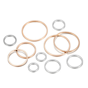 <b>Copper</b> Flat Mouth Rings Closed Loop Connectors For <b>Bracelet</b> Making Silver Gold Plated Round Jewelry Findings Components - Product Image 5