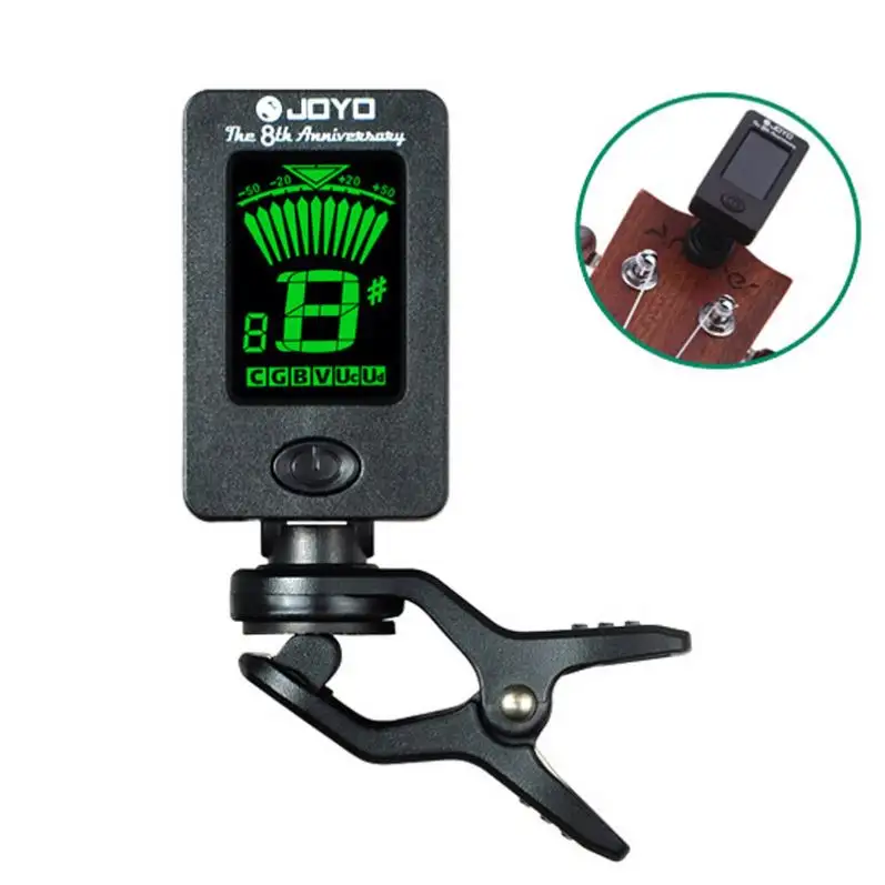 Guitar Tuner Clip-On Tuner Digital Electronic Tuner Acoustic with LCD Display for Guitar, Bass, Violin, Ukulele