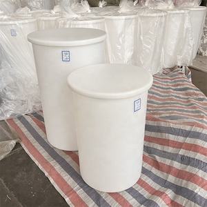 Couvercle de réservoir de stockage en vrac cylindrique à fond plat de 100 gallons en PEBDL léger protégé contre les UV de qualité alimentaire pour aquaponique - Product Image 2