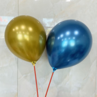 Ballons personnalisés en latex chromé de 12 pouces pour les fêtes de mariage Ballon épais en latex métallique à l'hélium Fournitures