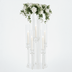 Candelabros Acrílicos Multiusos LANJO con Soporte para Flores, Centros de Mesa para Bodas - Product Image 5
