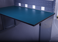 Nouvelle table de travail antistatique pour la réparation informatique avec panneau suspendu, ligne d'assemblage ESD, table de travail portable, table d'assemblage de pièces