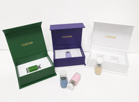 Boîte magnétique pliable personnalisée, légère, écologique, avec laminage mat, poignée pliable, réutilisable pour les flacons de 3 ml/10 ml