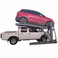 Ascenseur hydraulique vertical de stationnement de voiture de double niveau de stockage de basculement de poteau du garage 2 de maison de plafond bas