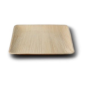 Assiettes en feuilles de palmier "Palmware" 25x25cm, forme carrée, jetables, écologiques, compostables, pour aliments - Product Image 2