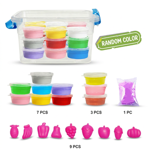 11 Color Clay Plasticine Kit with Storage <b>Box</b> and 9 Fruit Molds Modeling Dough <b>Tool</b> <b>Set</b> - Product Image 1