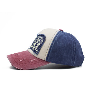 Gorro de Béisbol Clásico de Tela con Letras a Contraste, <span class=keywords><strong>Gorra</strong></span> de Algodón Lavado para <span class=keywords><strong>Hombre</strong></span>, para Actividades al Aire Libre - Product Image 4