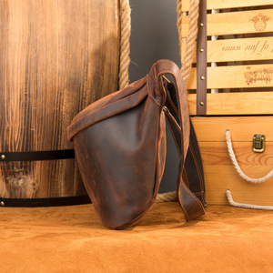 2025 Crazy Horse cuir <span class=keywords><strong>sortie</strong></span> bandoulière hommes sac grande capacité rétro sac à bandoulière mode hommes poitrine sac - Product Image 3