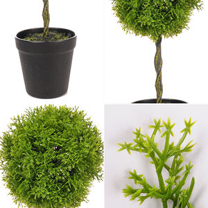 Boule de topiaire en cèdre artificiel réaliste, feuillage vert moelleux, tige en spirale, écologique, durable, <span class=keywords><strong>arbre</strong></span> artificiel pour intérieur/extérieur - Product Image 3