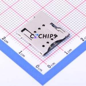 K-DYX-011 SIM Card Connector SMD Connector ( Card Type: Micro SIM Card )( Body Max Height: 1.5mm ) - Product Image 1